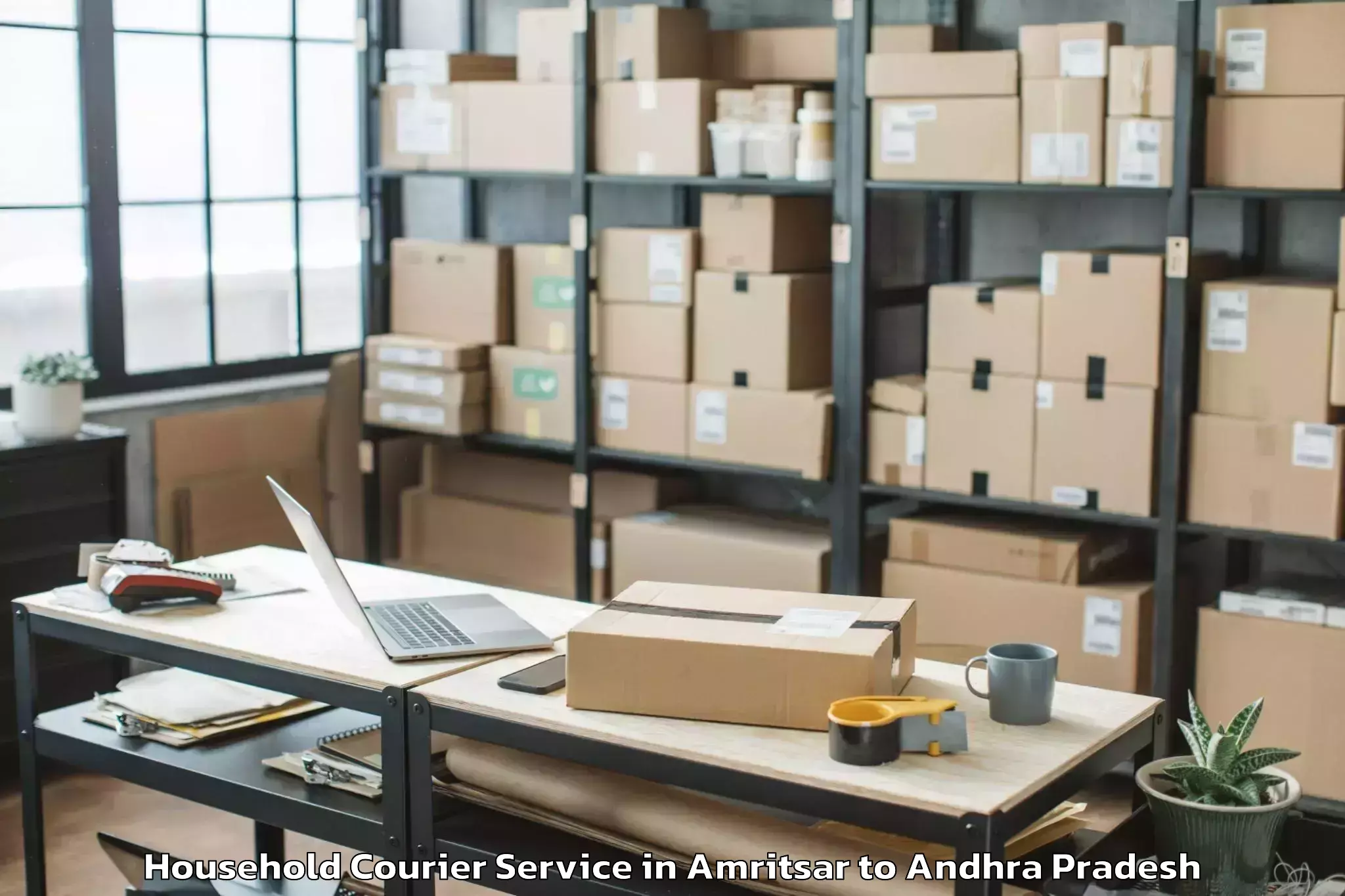 Comprehensive Amritsar to Avanigadda Household Courier